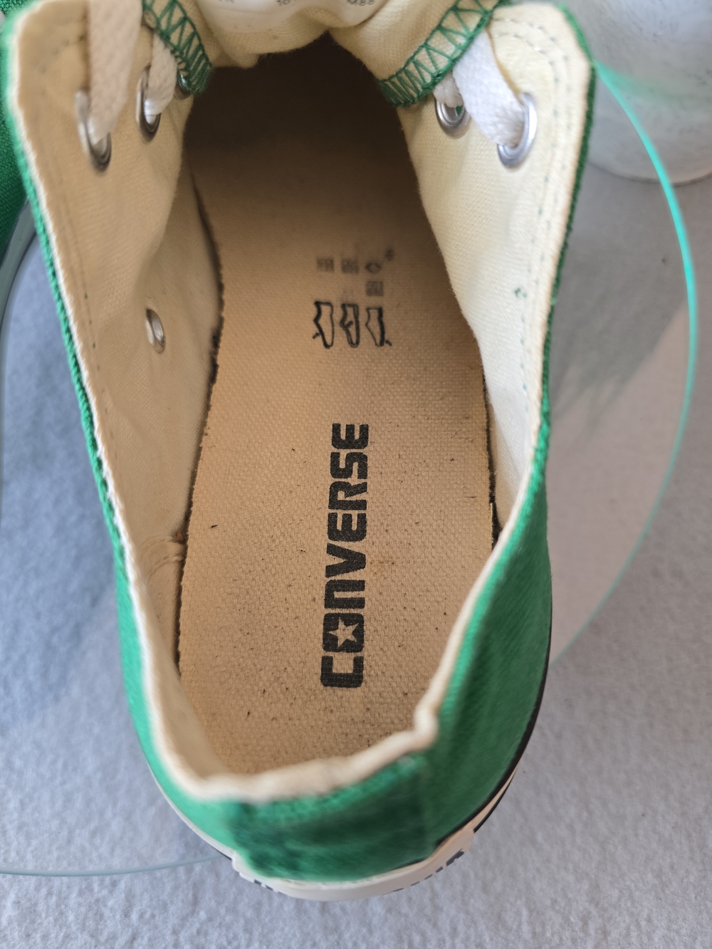 Unisex Converse Green Low-Top Canvas Sneakers M6 W8 - Picture 6 of 6